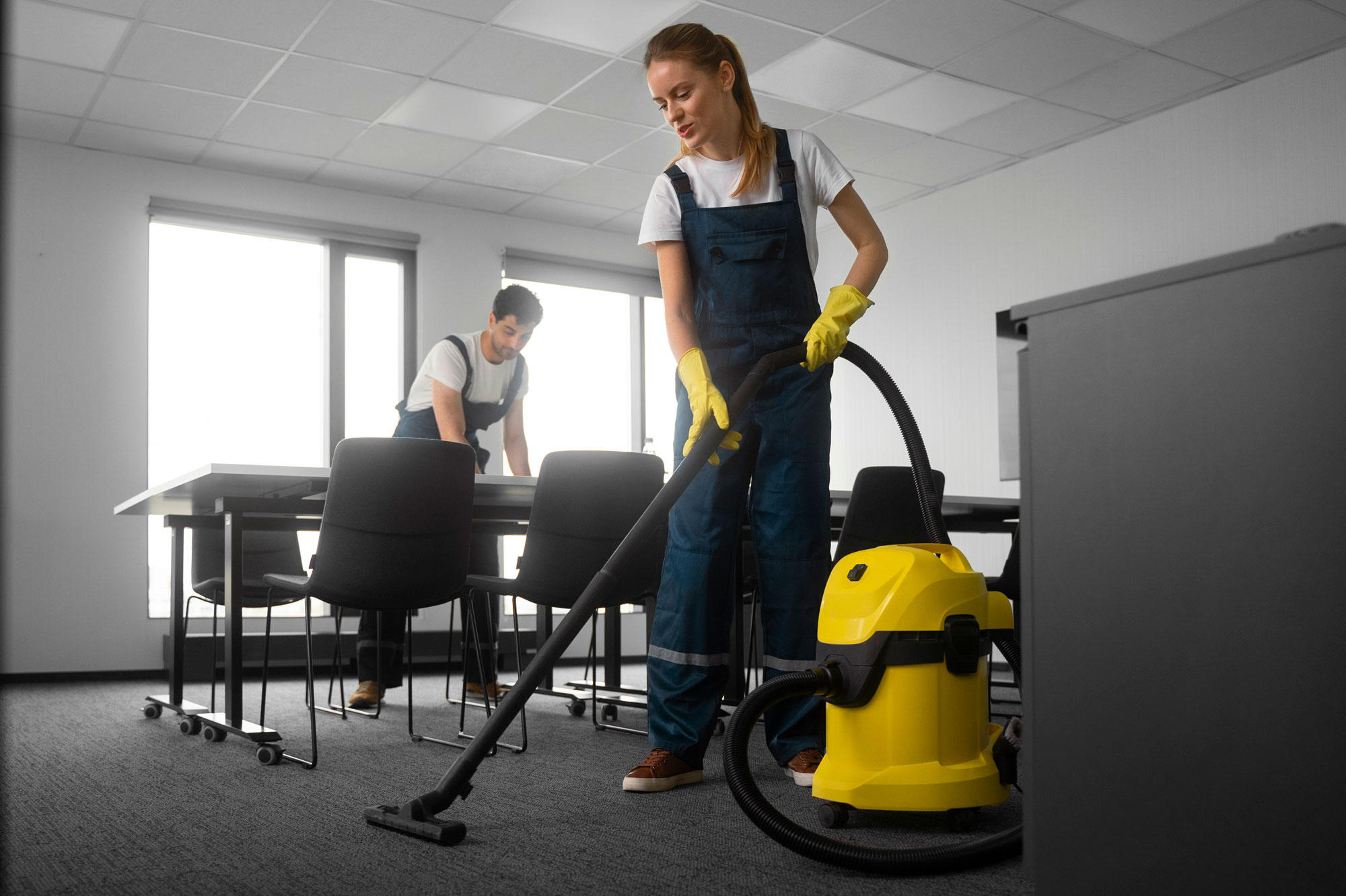 Commercial carpet cleaning services.