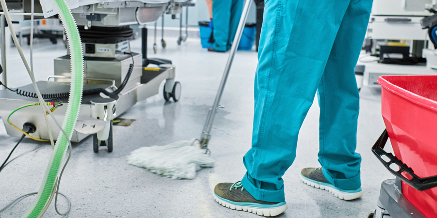 Hospital and medical facilities cleaning services.