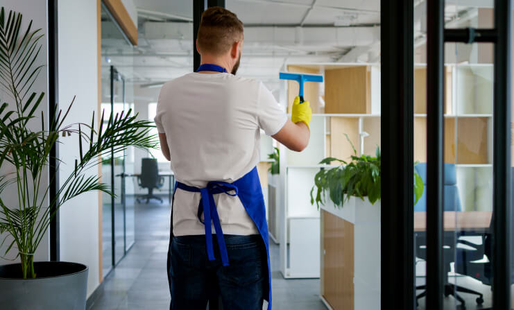 Post construction cleaning for businesses.