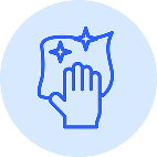 An icon of cleanliness results.